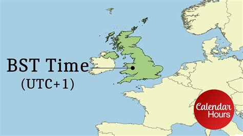  Observes BST part of the year. Areas with same time currently (UTC +1). British Summer Time (BST) is 1 hour ahead of Coordinated Universal Time (UTC). This time zone is a Daylight Saving Time time zone and is used in: Europe. See full time zone map. 